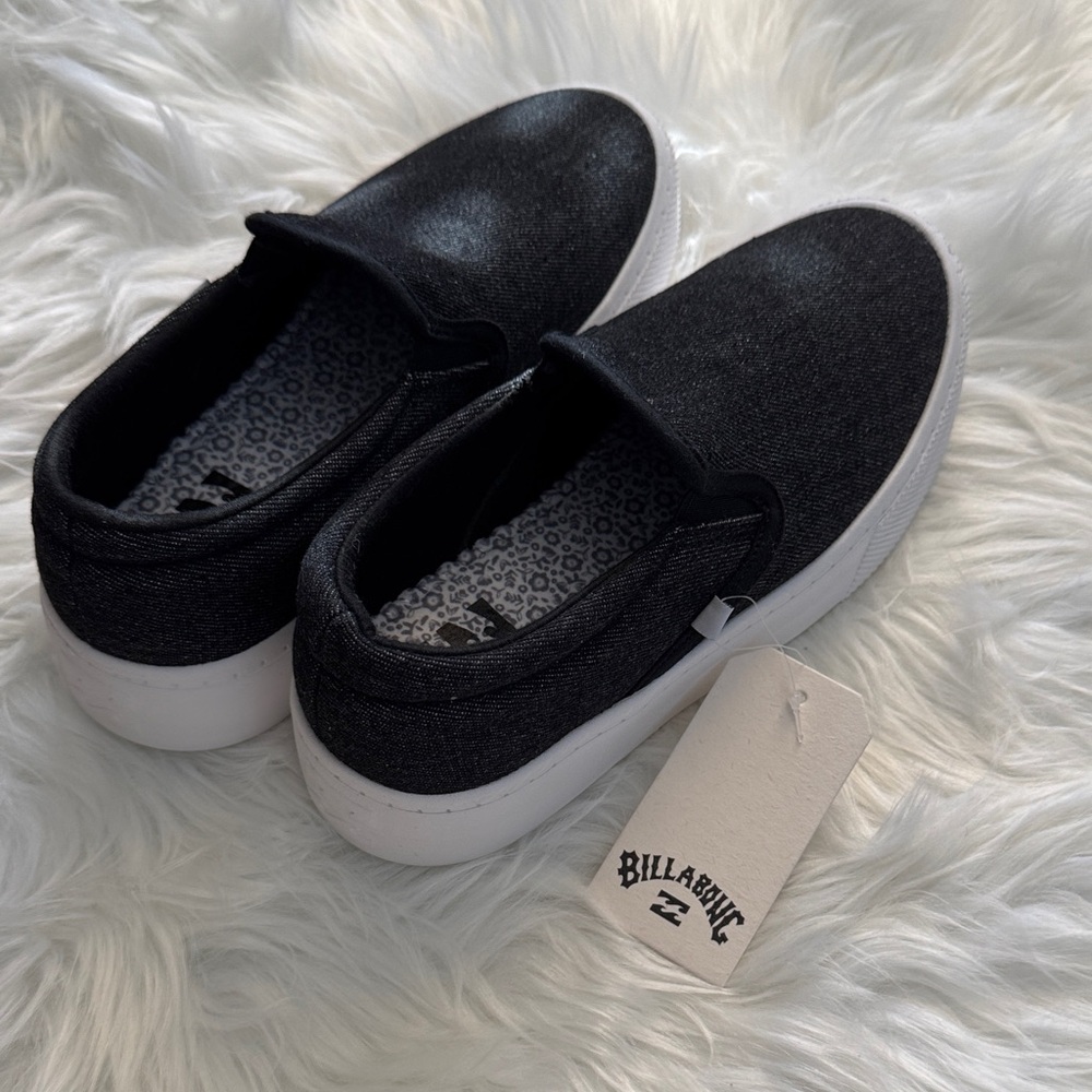 Billabong Black and White Casual Slip-Ons